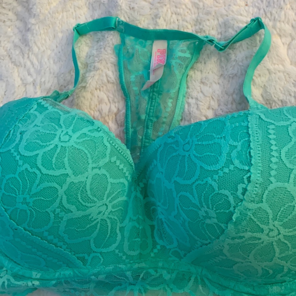 PINK victoria secret blue and pink bralet